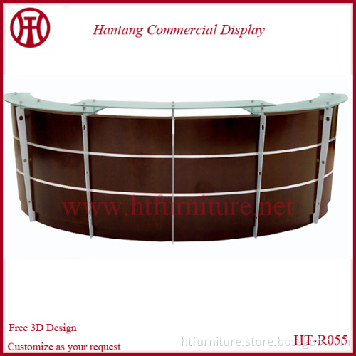 High quality Plywood round curved shop counter